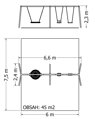 Trojhoupačka NH-3HV-SB - plánek