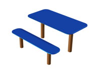 Dětská lavička se stolkem N-SET-2