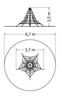Lanová pyramida LPY-250-5L - Plánek