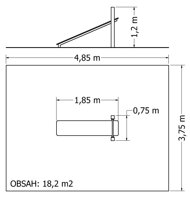 Lavice šikmá MOSW-010 - Plánek