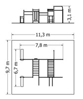Workoutová sestava MOSW-1038 - plánek