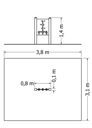 Interaktivní tabule IN-300 - plánek