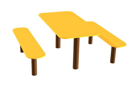Dětské lavičky se stolkem N-SET-1