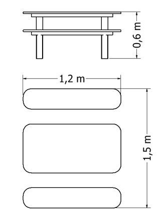 Dětské lavičky se stolkem N-SET-1