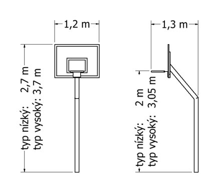 Basketbalový koš-plánek