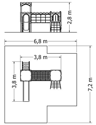 Herní sestava "Hrad" NU-3-36HRM - plánek