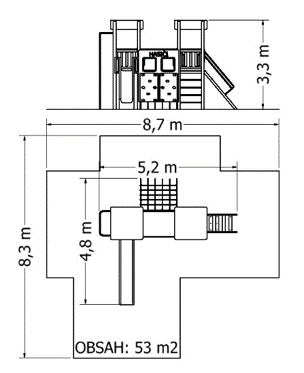 Herní sestava "Hasičská stanice" NU-3-33HS - plánek