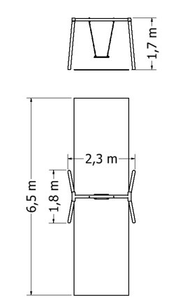 Houpačka NH-1M - plánek