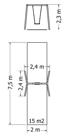 Houpačka NH-1V - plánek