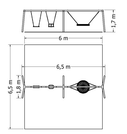 Trojhoupačka NH-3HM-SB - plánek