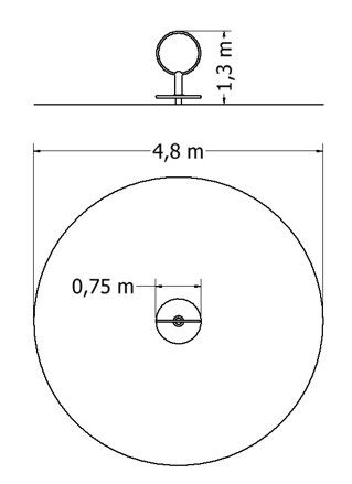 Kolotoč na stání NK-ST-8-20 - plánek