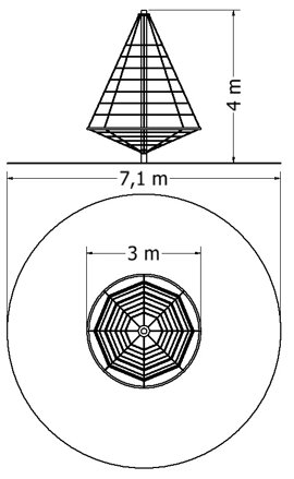 Lanový kolotoč LPY-400T-8 - Plánek