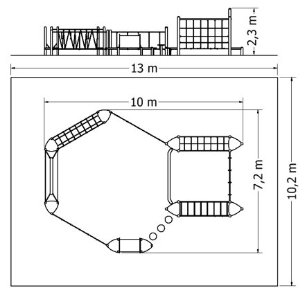 Stezka dovednosti LL-1100 - plánek