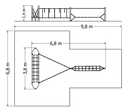 Lanová lávka LL-202 -Plánek