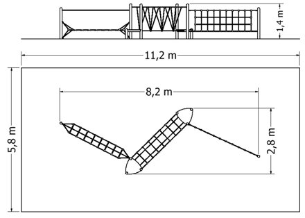 Lanová lávka LL-302L Plánek