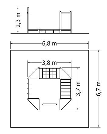 Stezka dovednosti LL-440-1 - plánek