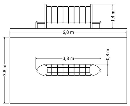 Lanová lávka LL-8 Plánek