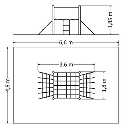 Lanový prvek LPO-182M - plánek