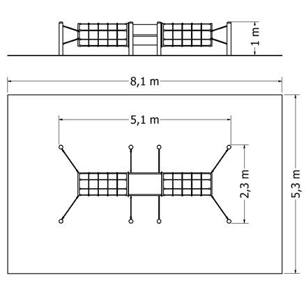 Lanový prvek LT-301 - Plánek