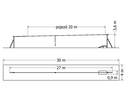 Lanová dráha sloupová LD-20 - Plánek