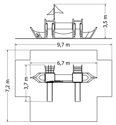 Herní sestava Loď NU-3-32M - Plánek