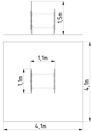 Průlezka "Housenka" PR-002H1 - plánek