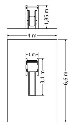 Herní sestava se skluzavkou NA-1M - plánek