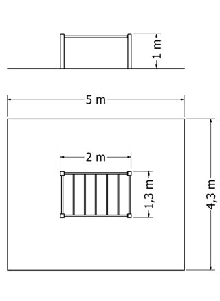 Šplhací sestava NSS-M125 - Plánek