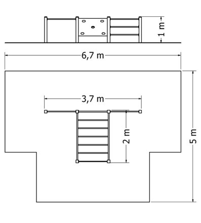 Šplhací sestava NSS-M132 - Plánek