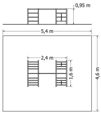 Šplhací sestava NSS-M202A - plánek