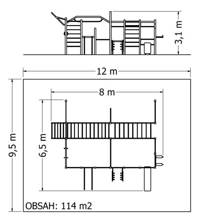 Workoutová sestava MOSW-1040 - Plánek