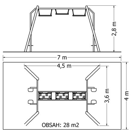 Workoutová sestava - Extreme MOSW-E-02S - plánek